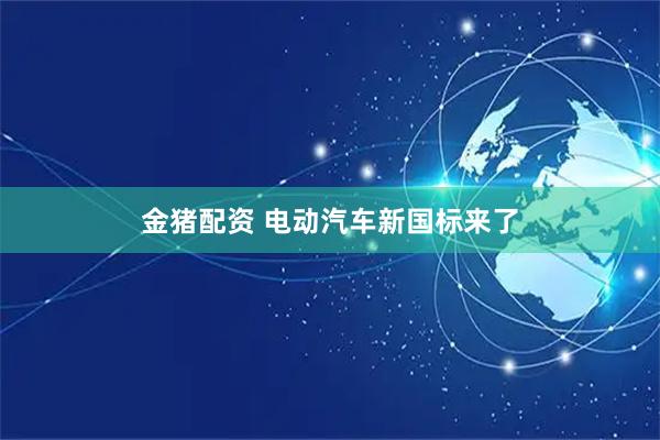 金猪配资 电动汽车新国标来了